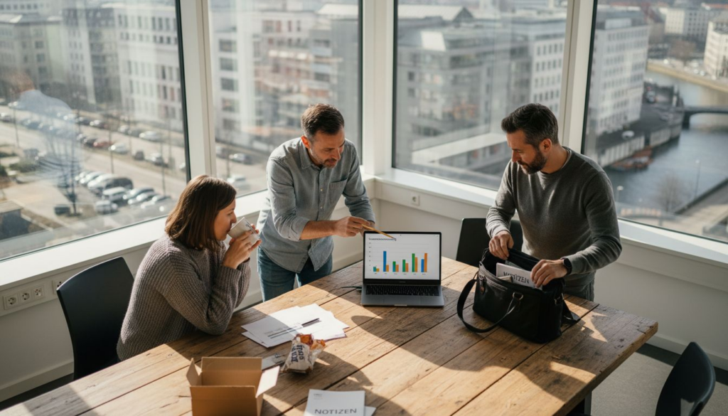 Das Marketing-Team von Amazon bei einer gemeinsamen Besprechung