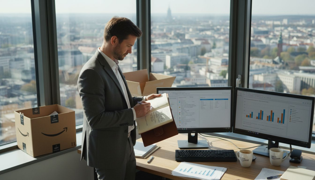 Der Markenverantwortliche entwickelt eine Strategie für den Markenauftritt bei Amazon.