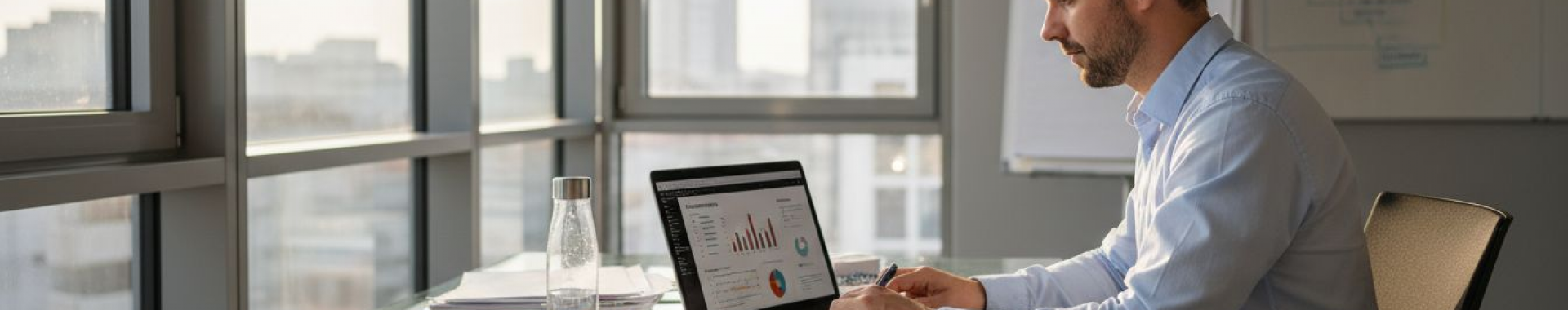 Ein Manager analysiert die Leistungskennzahlen seiner Amazon-PPC-Kampagnen, um Optimierungspotenziale zu entdecken.