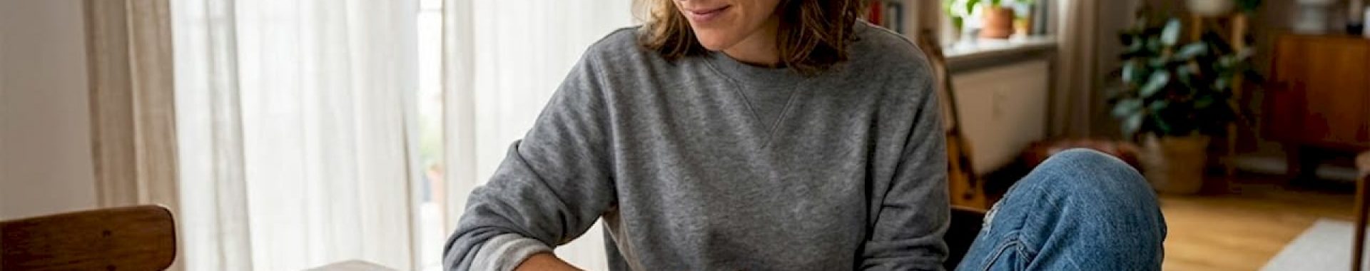 Ein Manager wertet am heimischen Schreibtisch die aktuellen Verkaufszahlen aus.